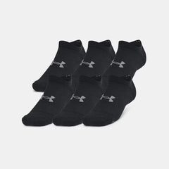 UA Essential Cushion Unisex 6-Pack No Show Socks