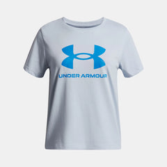 UA Big Logo Girls' Short Sleeve