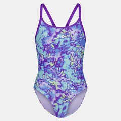 UA Floral Dye Girls' 1-Piece Swimsuit
